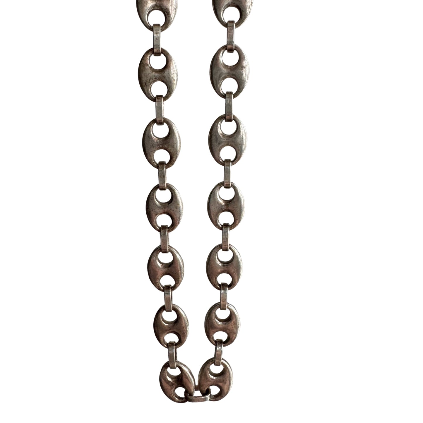 V I N T A G E // gucci layer / sterling silver puffy mariner link chain / 19.75", 20g