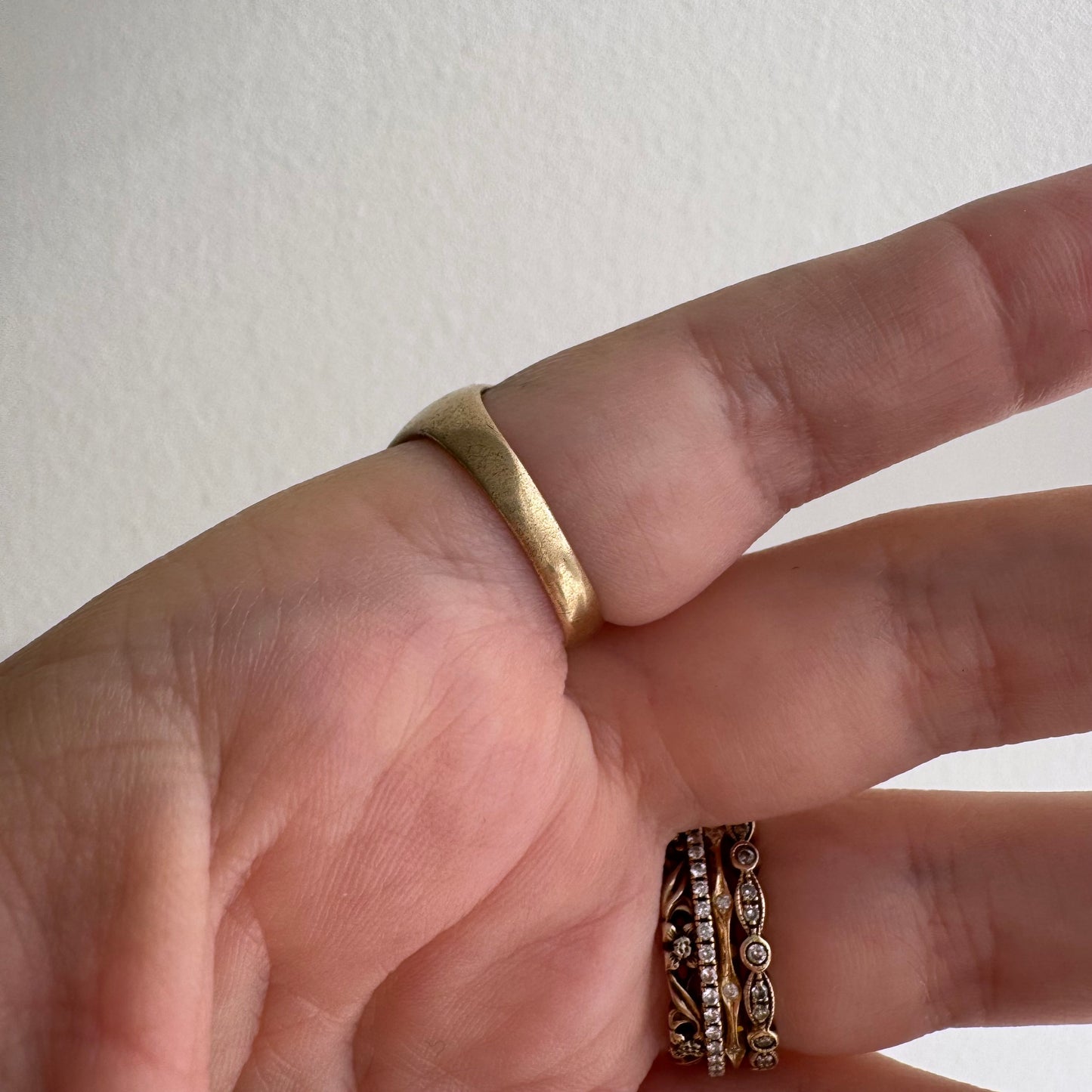 reimagined V I N T A G E // the best witch / 10k yellow gold and diamond witch oval signet ring / size 6-ish