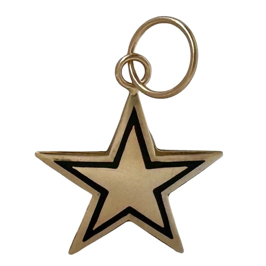 reimagined V I N T A G E // shining star / 10k and enamel five point star pendant