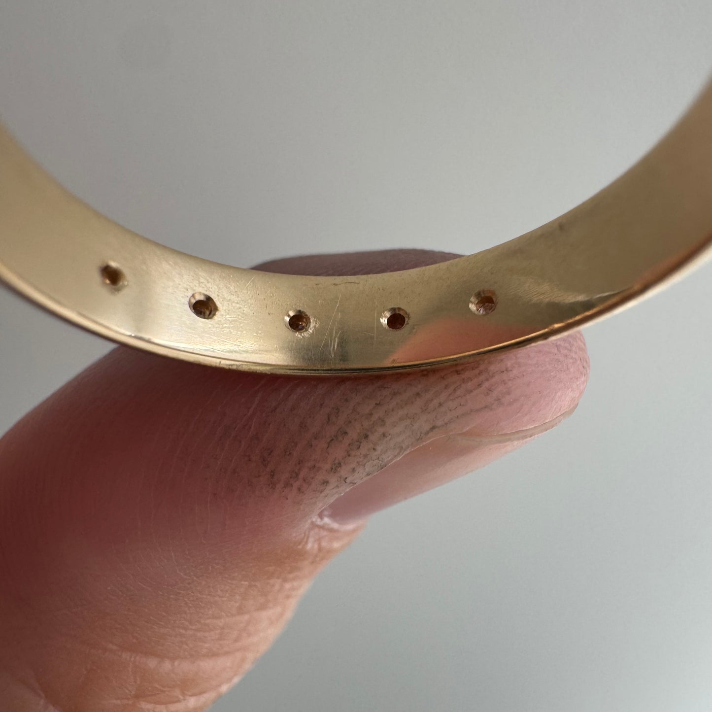 reimagined V I N T A G E // star story / 14k 4.1mm wide band with five new star-set diamonds / size 7 to 7.75