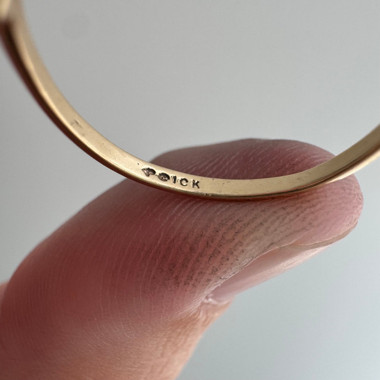 V I N T A G E // love & kisses / 10k X and heart half eternity stacking band / size 6.25+