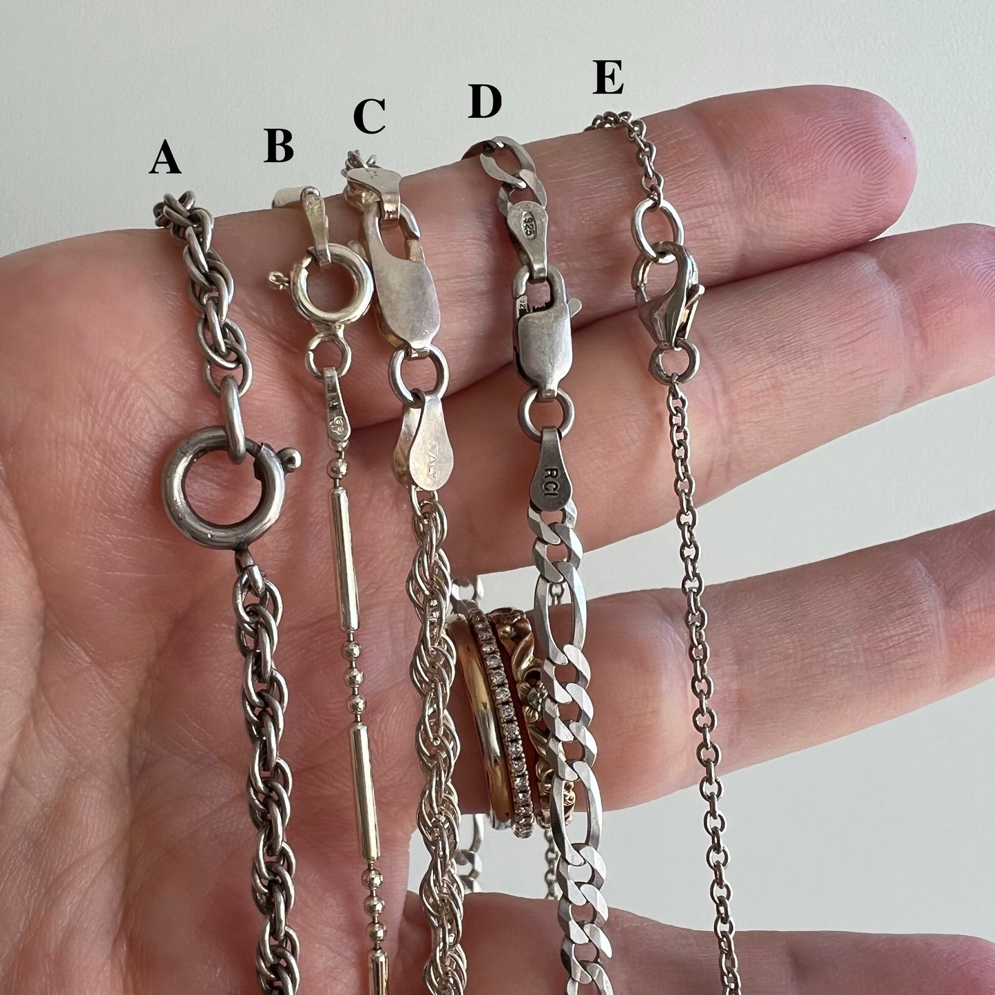 V I N T A G E // sterling silver longer 24"- 28" pendant chains by price / $88 each