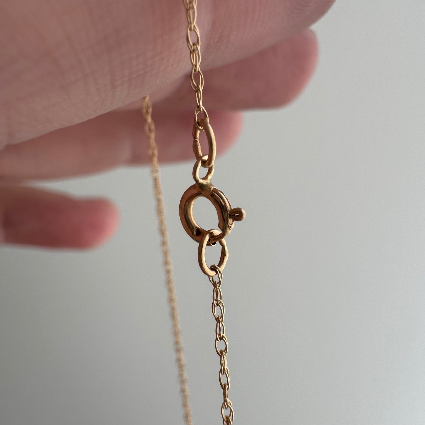 V I N T A G E // barely there / 14k super dainty loose rope chain / 18", 0.5g