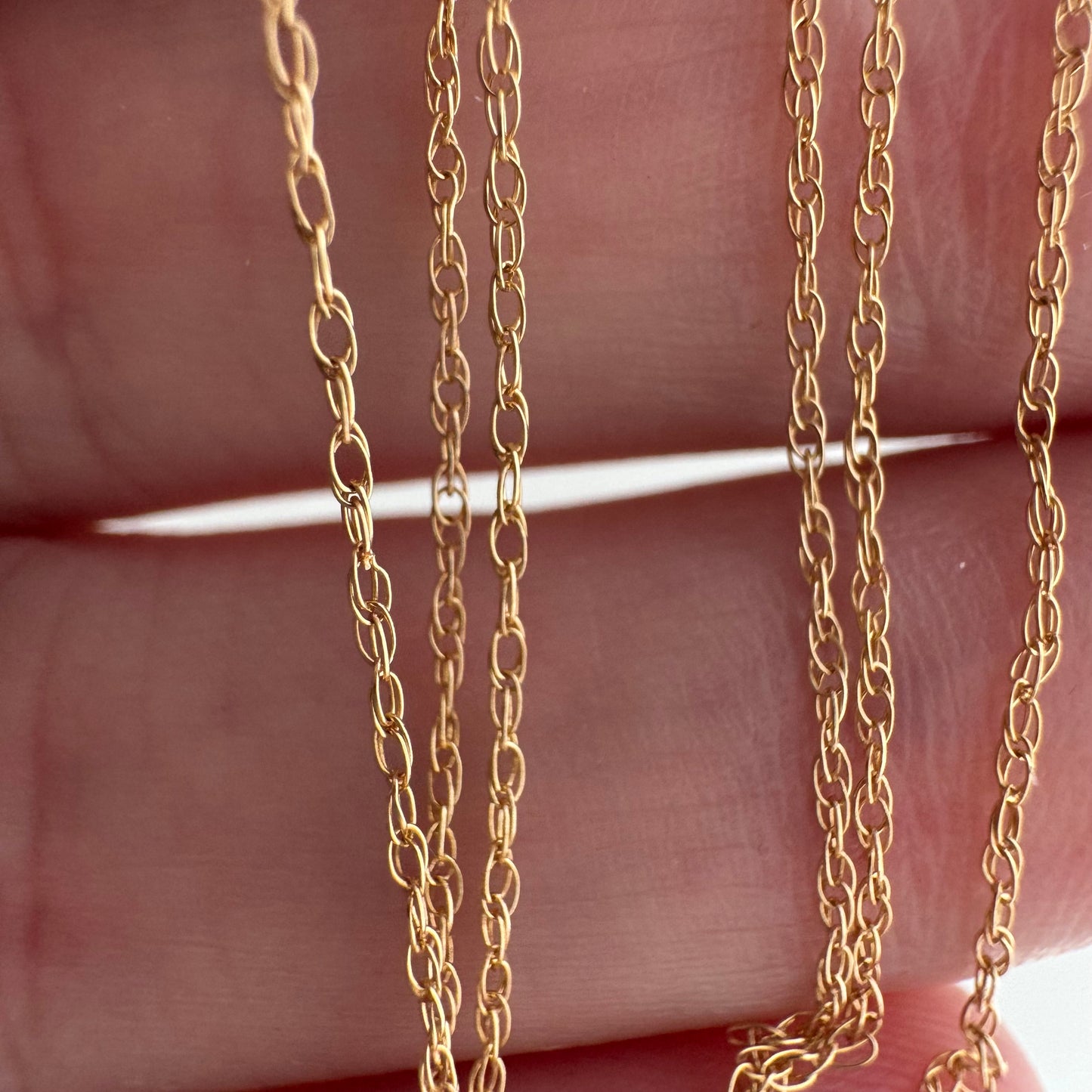 V I N T A G E // barely there / 14k super dainty loose rope chain / 18", 0.5g