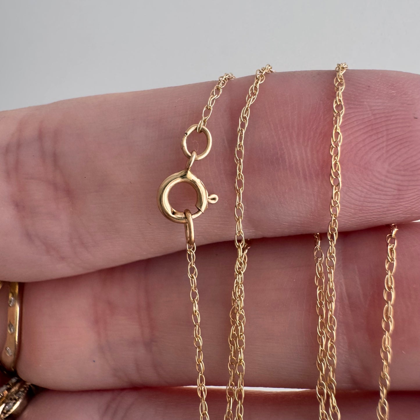 V I N T A G E // barely there / 14k super dainty loose rope chain / 18", 0.5g