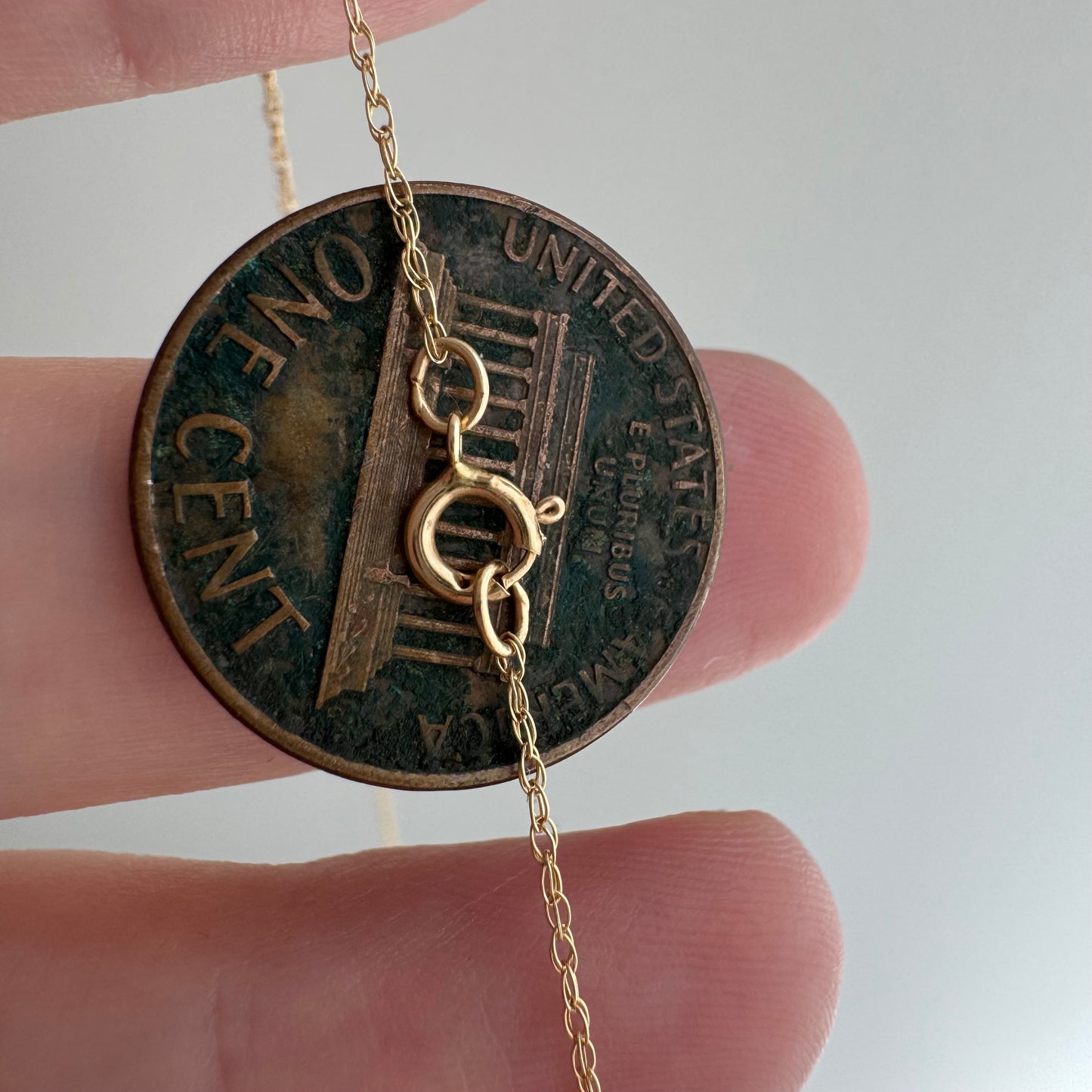 V I N T A G E // barely there / 14k super dainty loose rope chain / 18", 0.5g