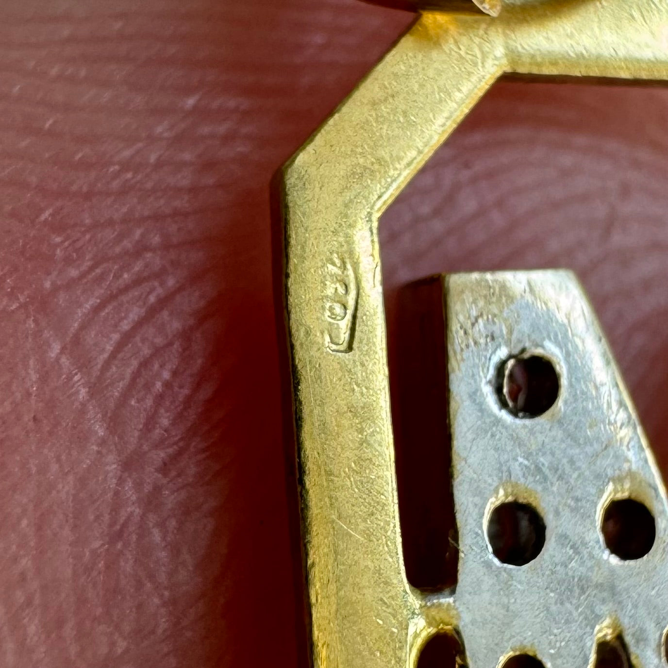 V I N T A G E // magnificent M / 18k and diamond M initial / a charm or pendant