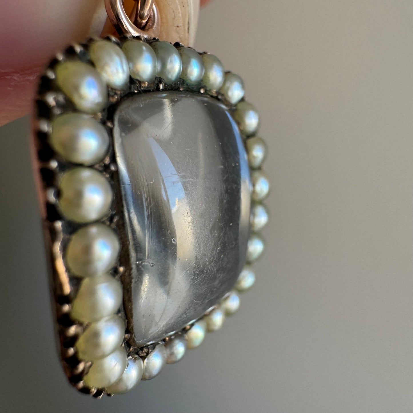 reimagined A N T I Q U E // timeless love / georgian 9k and pearl mourning locket / a conversion pendant