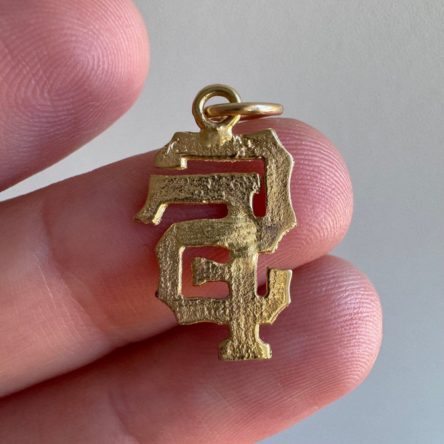 N E W // San Francisco / 14k yellow gold SF cut out charm pendant