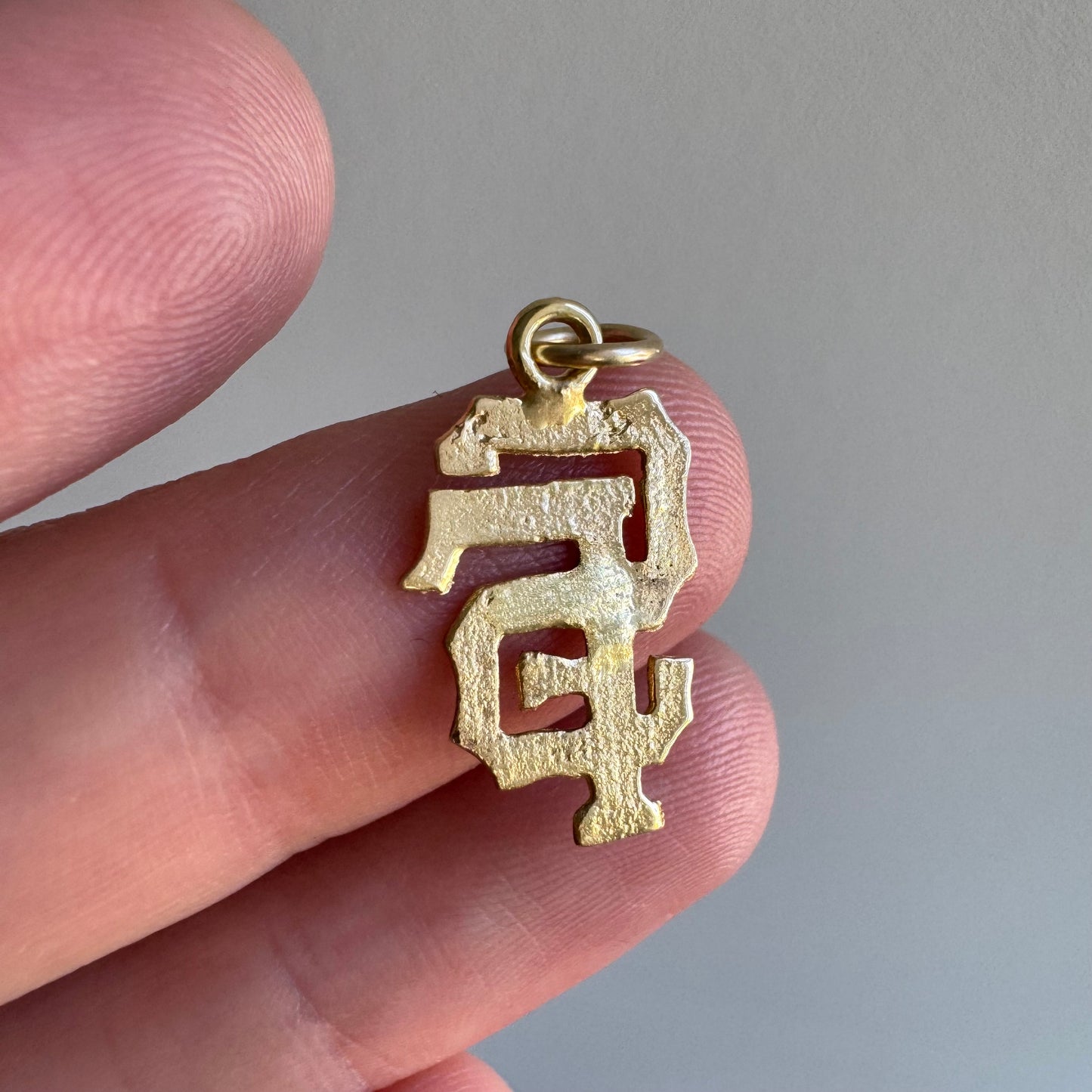 N E W // San Francisco / 14k yellow gold SF cut out charm pendant