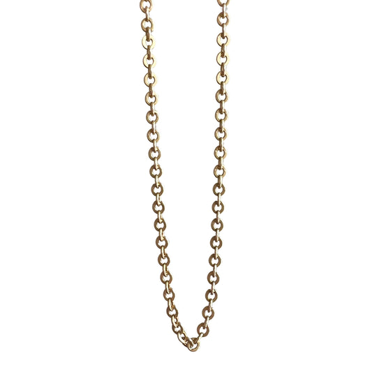 V I N T A G E // classic cable / 10k yellow gold 1.5mm sturdy cable link chain / 18.25"