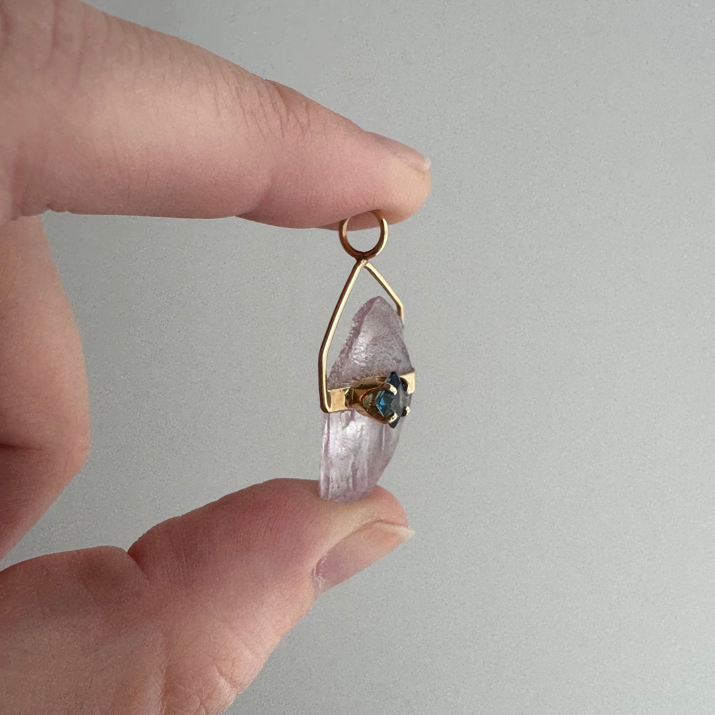 V I N T A G E // crystal magic / 14k with pale purple amethyst and blue topaz / a pendant