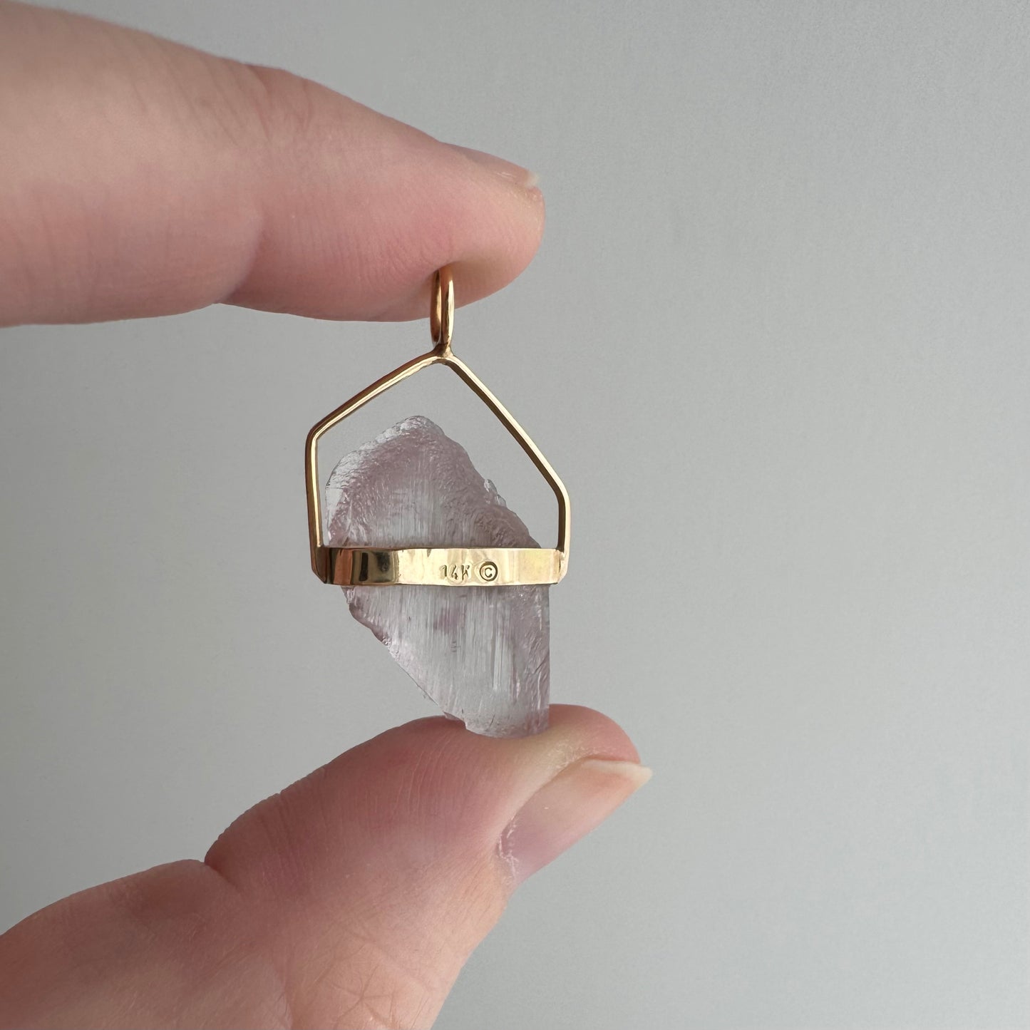 V I N T A G E // crystal magic / 14k with pale purple amethyst and blue topaz / a pendant