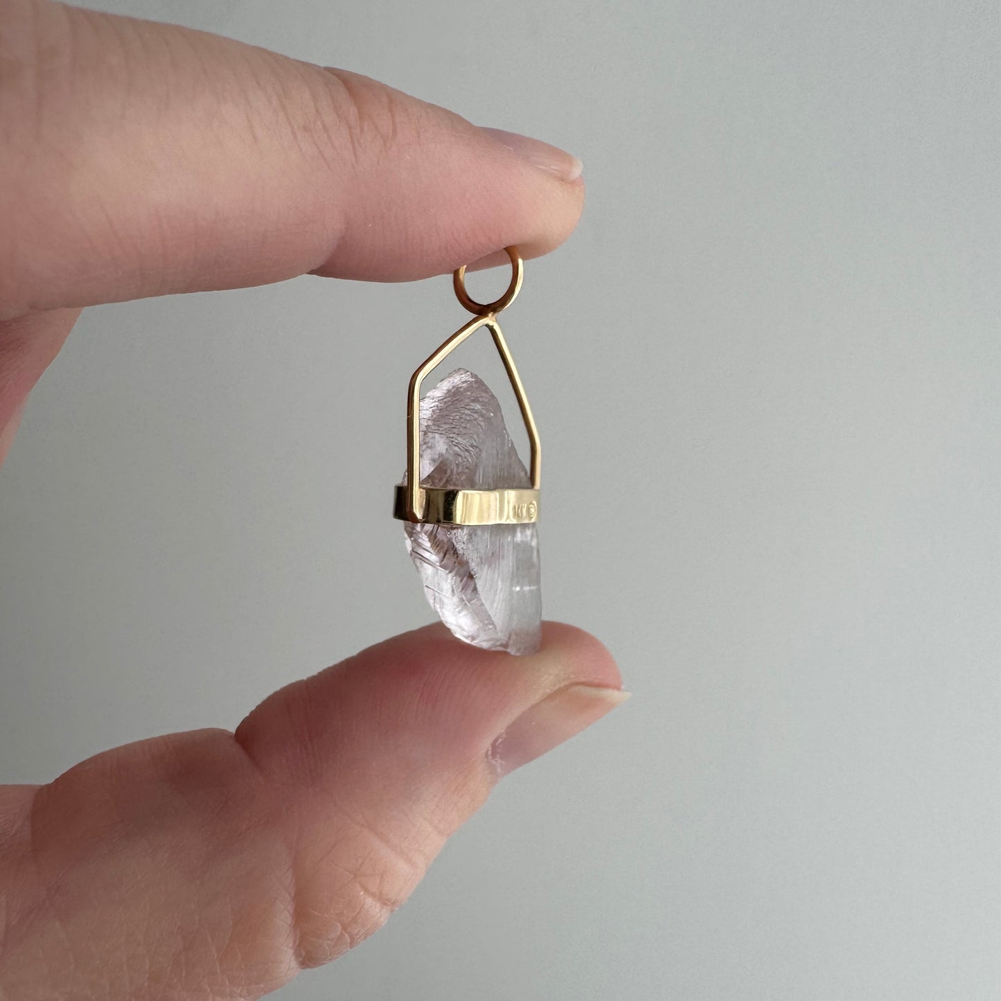 V I N T A G E // crystal magic / 14k with pale purple amethyst and blue topaz / a pendant