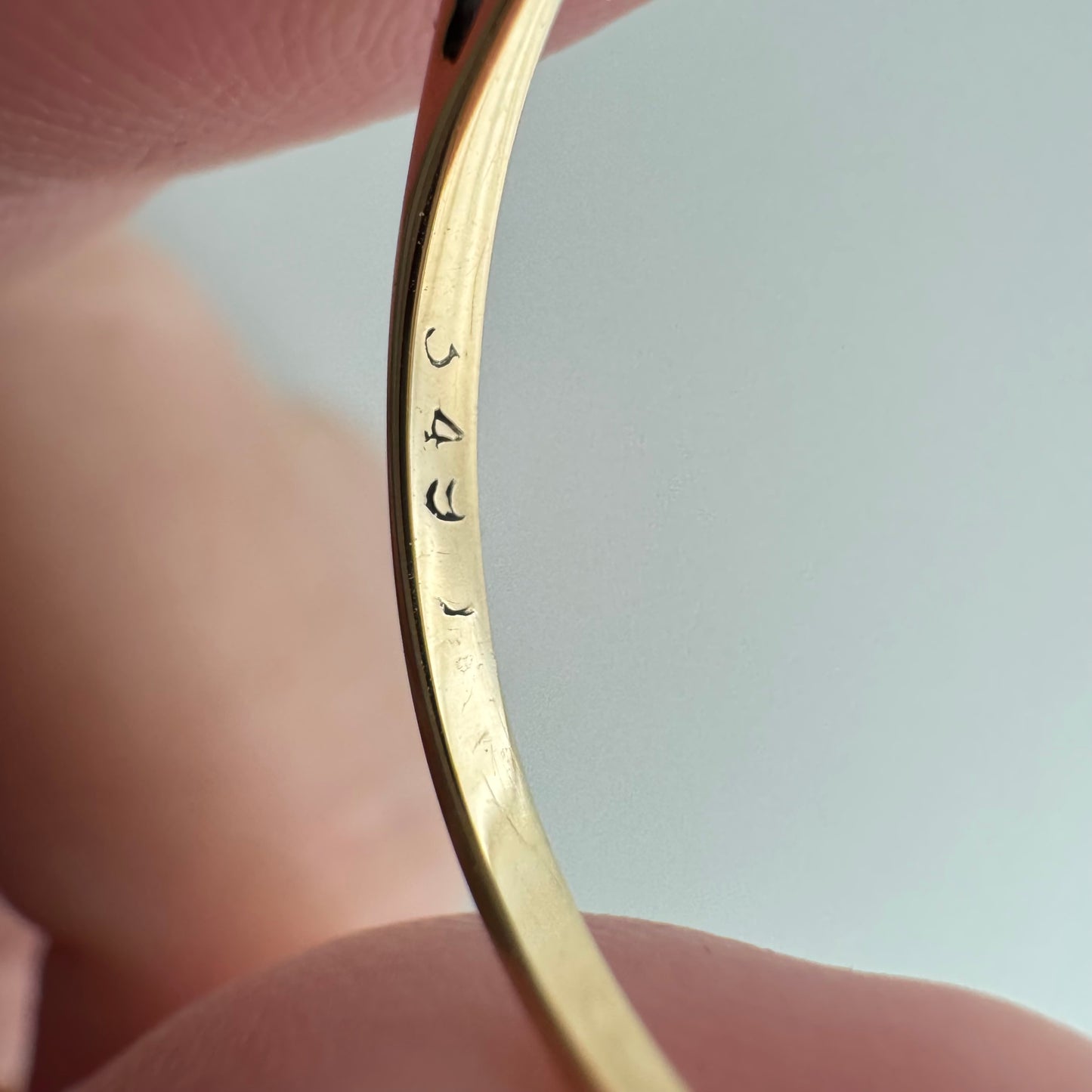 A N T I Q U E // 1920s does 1910s / Edwardian style 18k and diamond five stone boat ring / size 6.25