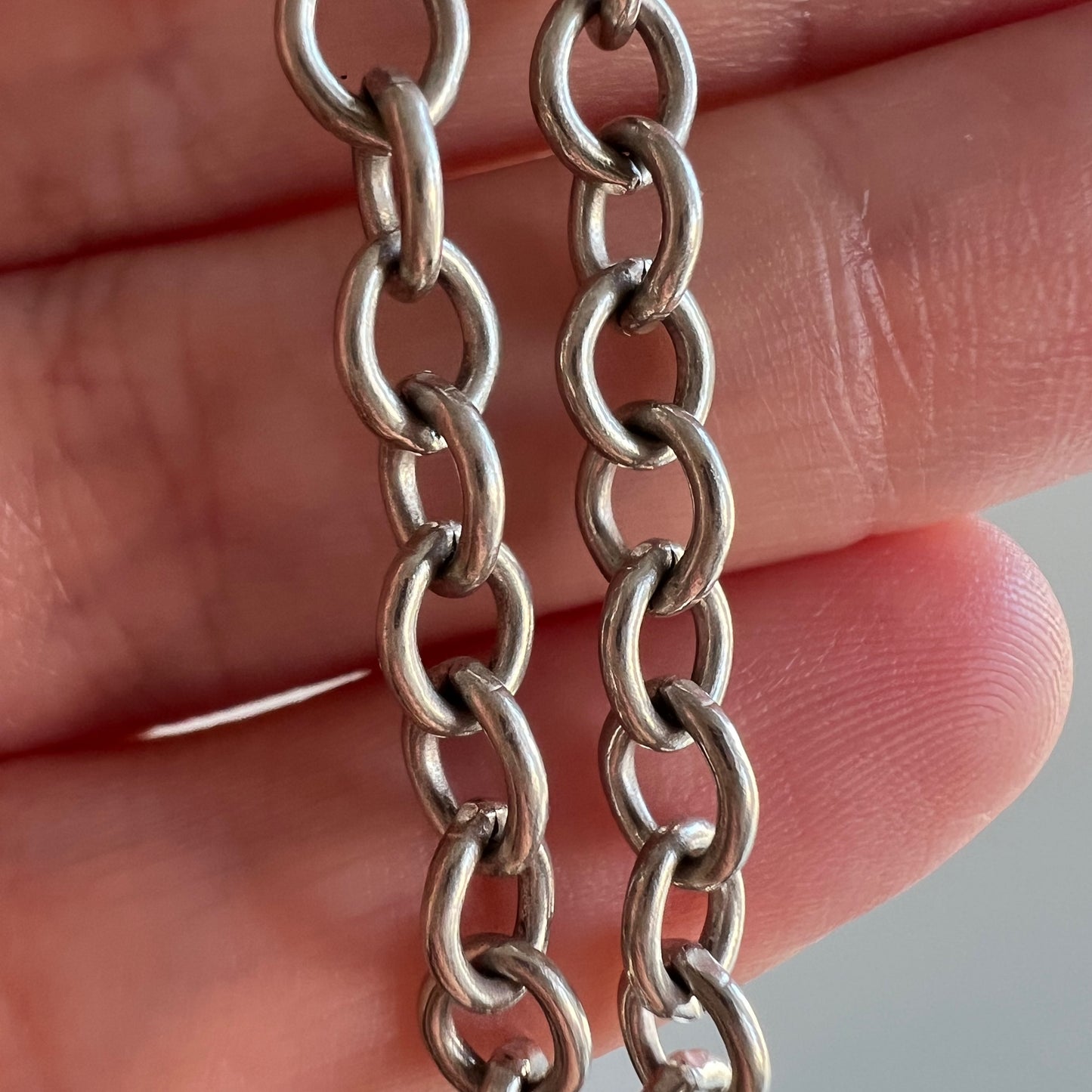 V I N T A G E // oval cable / sterling silver classic oval cable chain / 18.25", 12g