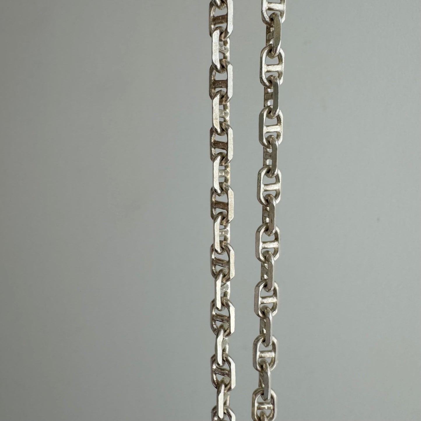 V I N T A G E // perpendicular mariner / sterling silver cable style mariner or anchor chain / 18", 15.2g