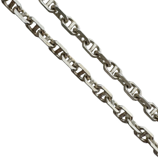 V I N T A G E // perpendicular mariner / sterling silver cable style mariner or anchor chain / 18", 15.2g