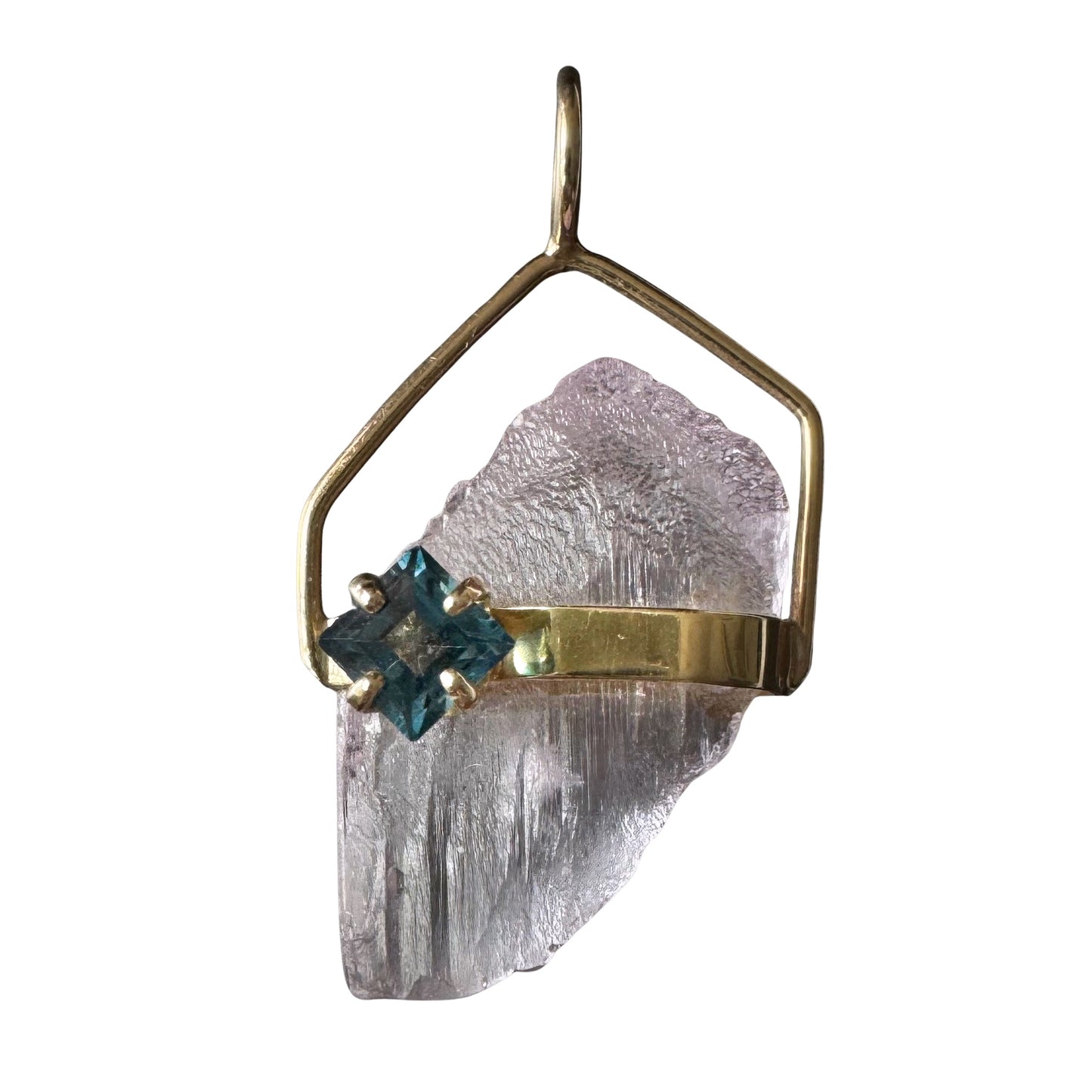 V I N T A G E // crystal magic / 14k with pale purple amethyst and blue topaz / a pendant