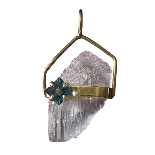 V I N T A G E // crystal magic / 14k with pale purple amethyst and blue topaz / a pendant
