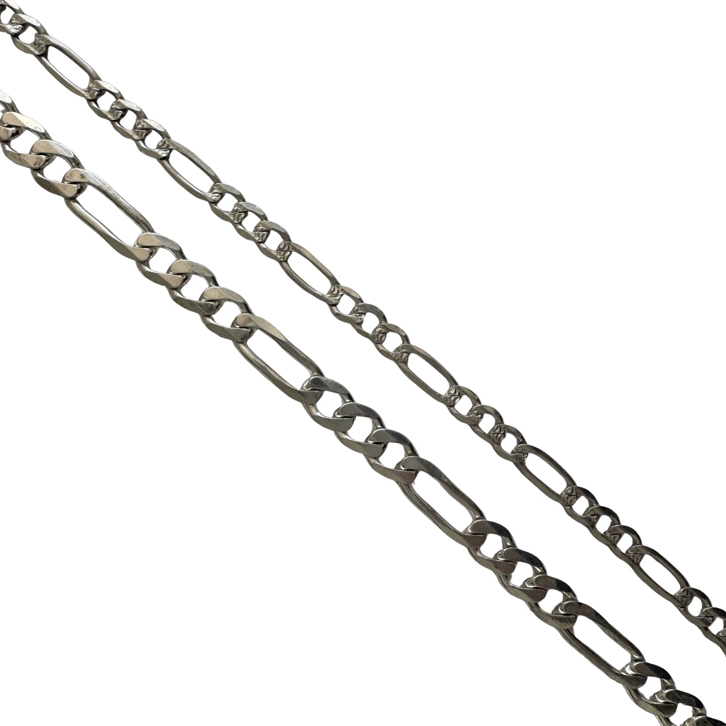 V I N T A G E // three to one / sterling silver figaro chain bracelets