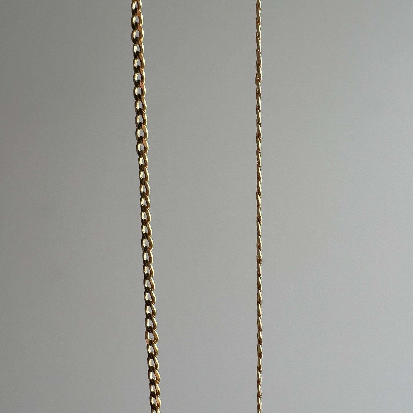 P R E - L O V E D // diamond cut curb / 14k yellow gold 2mm sturdy cable link chain / 18"