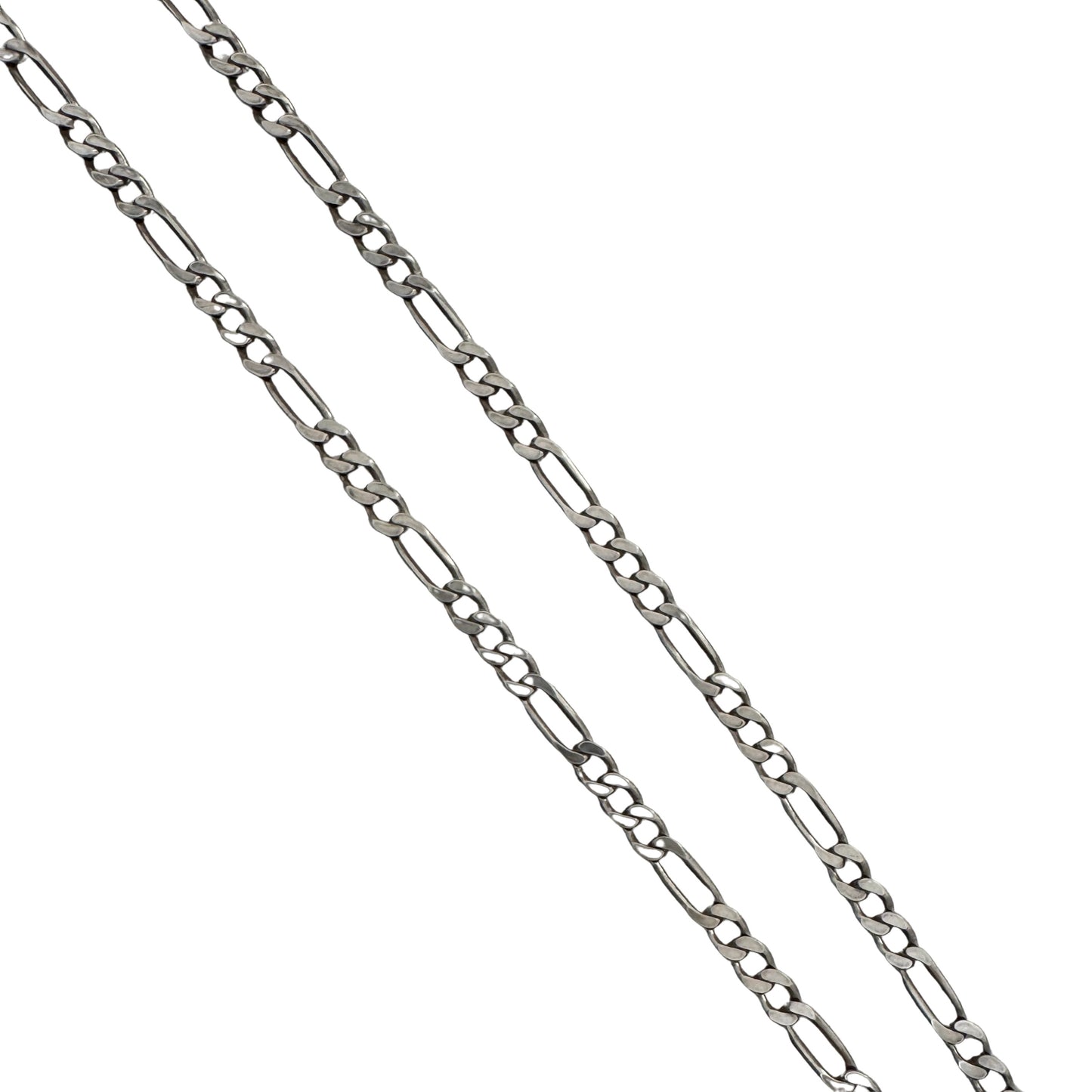 V I N T A G E // three to one / sterling silver three-to-one figaro pendant chain necklace / 20.5", 7.2g
