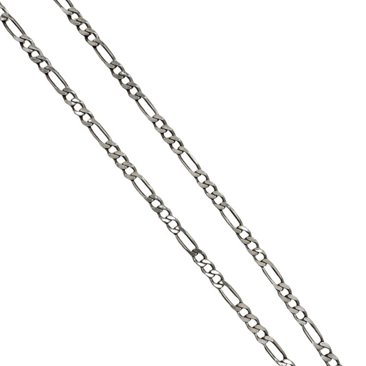 V I N T A G E // three to one / sterling silver three-to-one figaro pendant chain necklace / 20.5", 7.2g