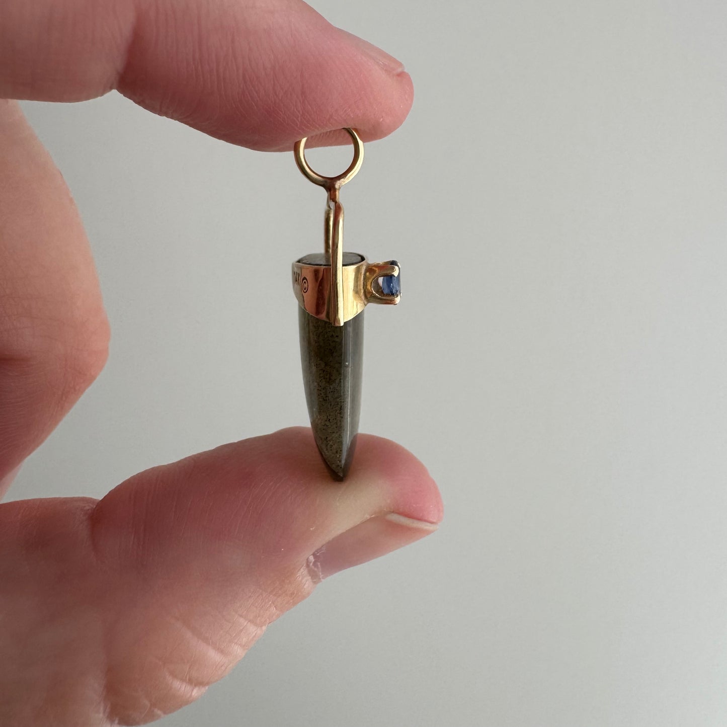 V I N T A G E // crystal magic / 14k with labradorite and blue stone / a pendant