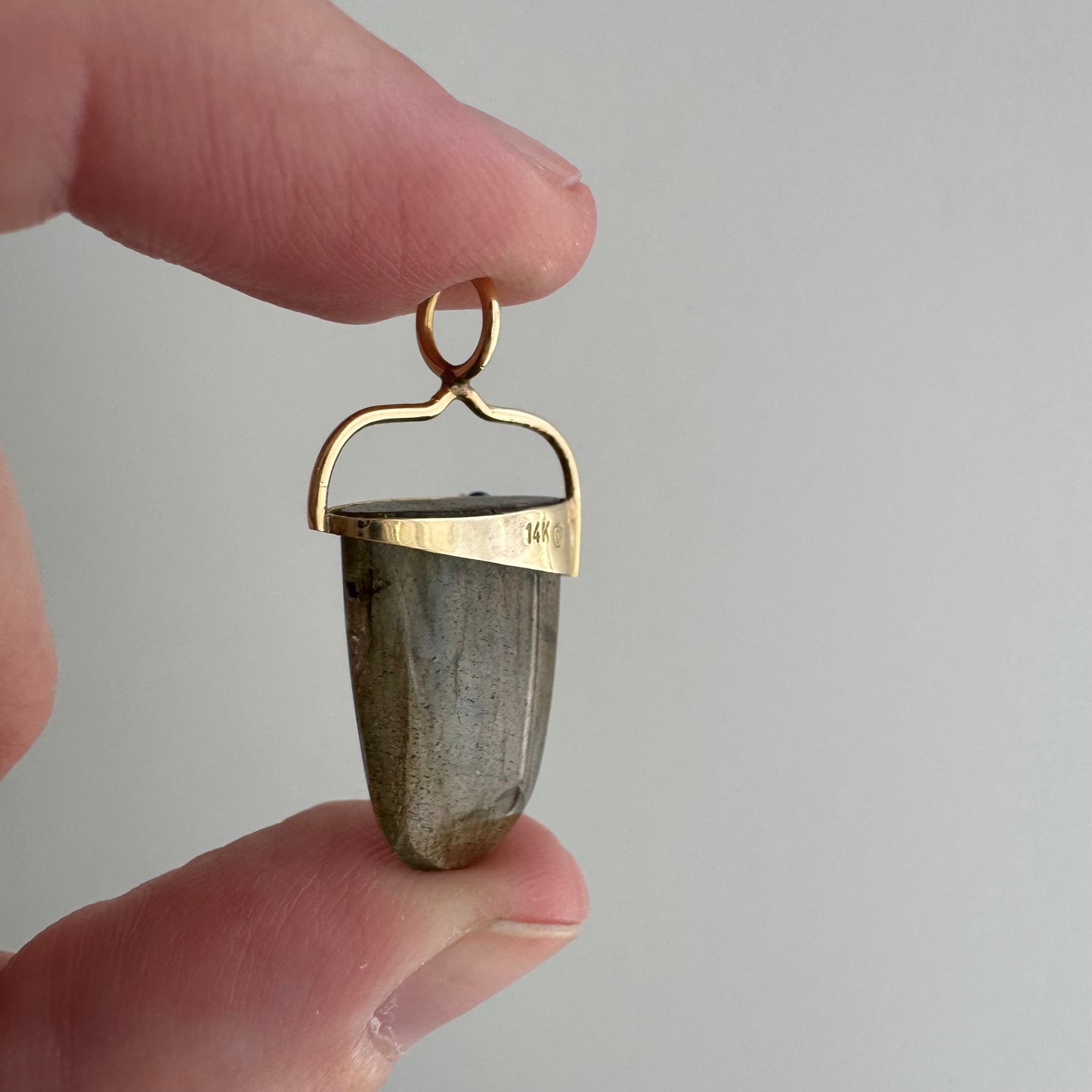 V I N T A G E // crystal magic / 14k with labradorite and blue stone / a pendant