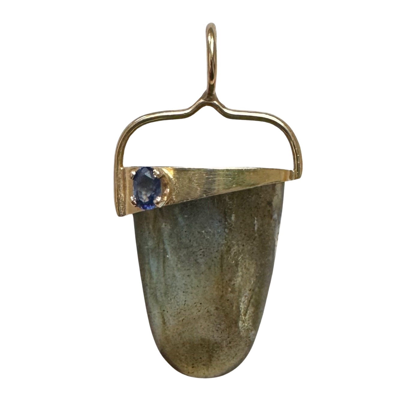 V I N T A G E // crystal magic / 14k with labradorite and blue stone / a pendant