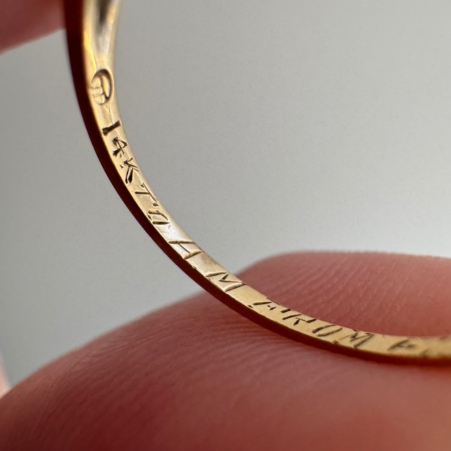 A N T I Q U E // pave blooms / 14k yellow gold art deco diamond trilogy band / size 4.75