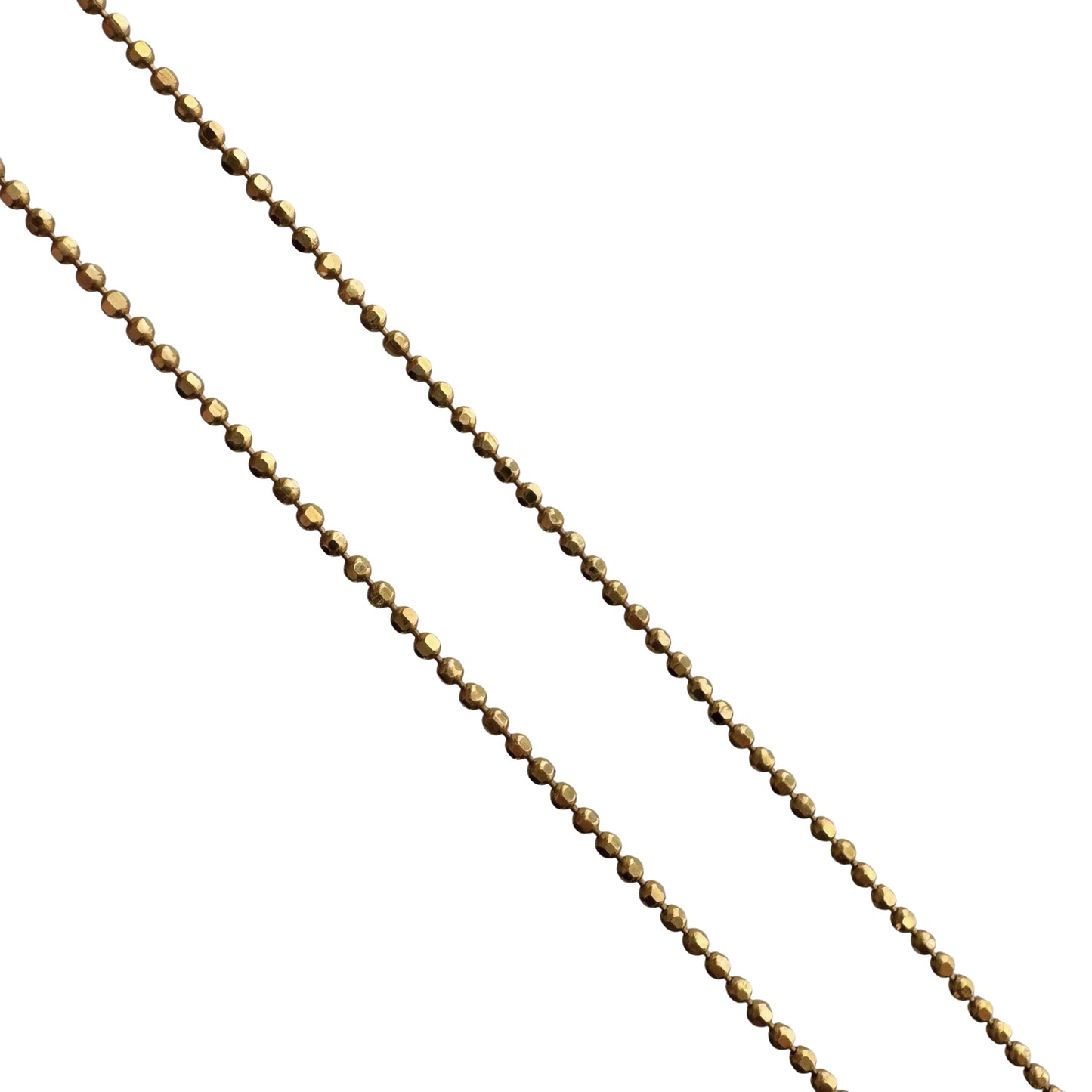 V I N T A G E // dainty beads / 14k yellow gold diamond cut ball bead necklace / 18", 2.6g