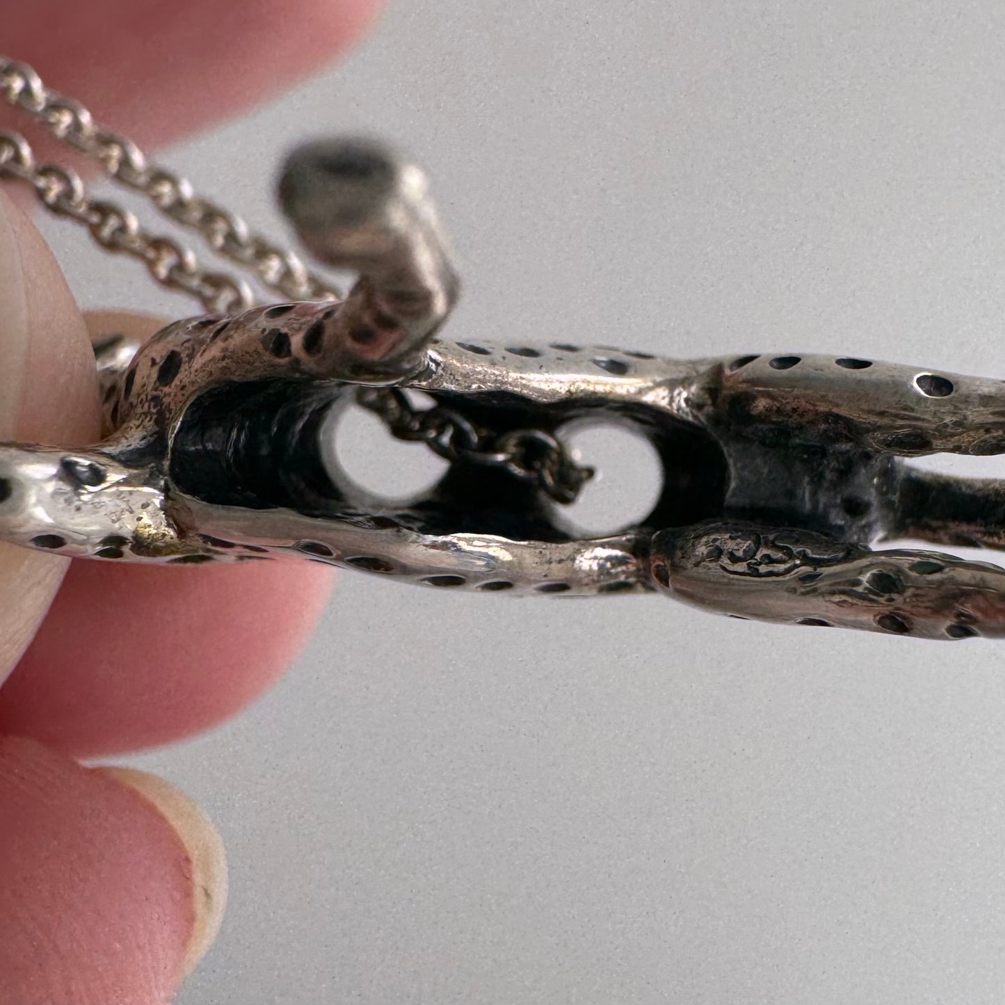 E S T A T E // a leopard can change her spots / sterling silver 3D leopard pendant and cable chain / a necklace