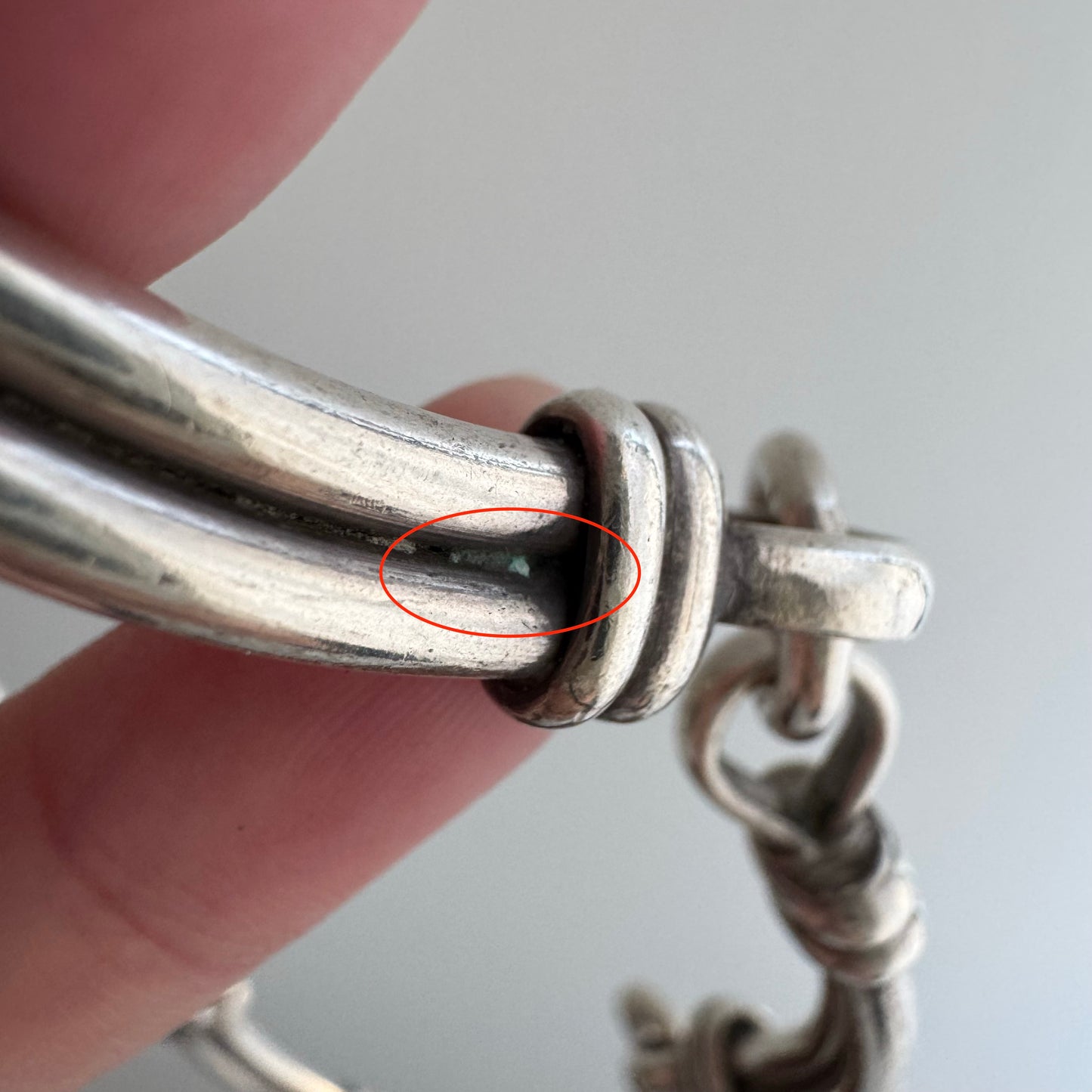 reimagined V I N T A G E // modern day watch chain / re-worked sterling silver curved bar link chain / ~16.5", 86.9g