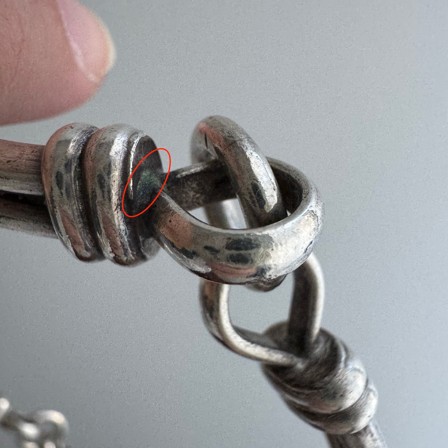 reimagined V I N T A G E // modern day watch chain / re-worked sterling silver curved bar link chain / ~16.5", 86.9g