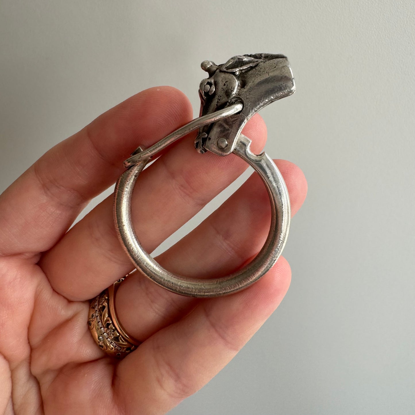 V I N T A G E // equine possibilities / sterling silver horse connector / a clasp or connector