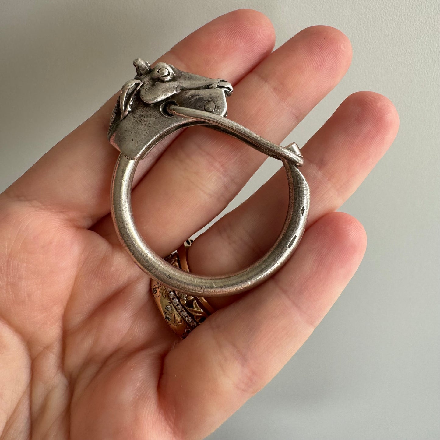 V I N T A G E // equine possibilities / sterling silver horse connector / a clasp or connector