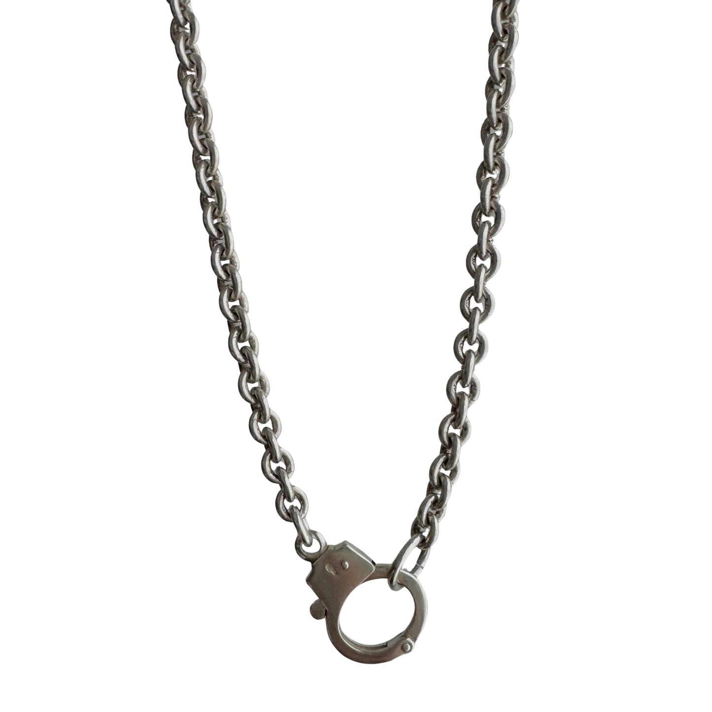 reimagined V I N T A G E // handcuff clasp / sterling silver cable chain / 24.75", 31g