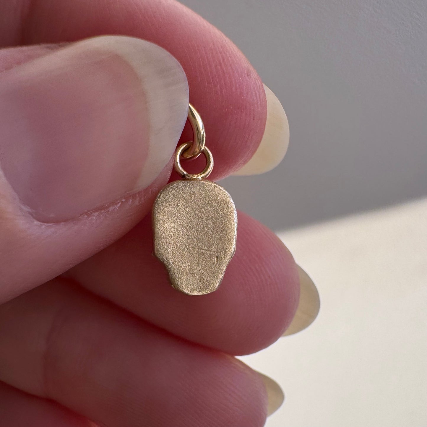 N E W // memento mori grin / 14k yellow gold skull with diamond eyes / a pendant or charm