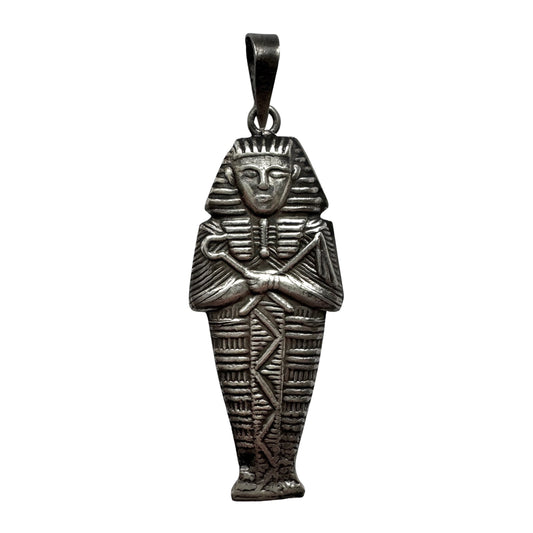 V I N T A G E // ancient protector / sterling silver egyptian mummy / a pendant