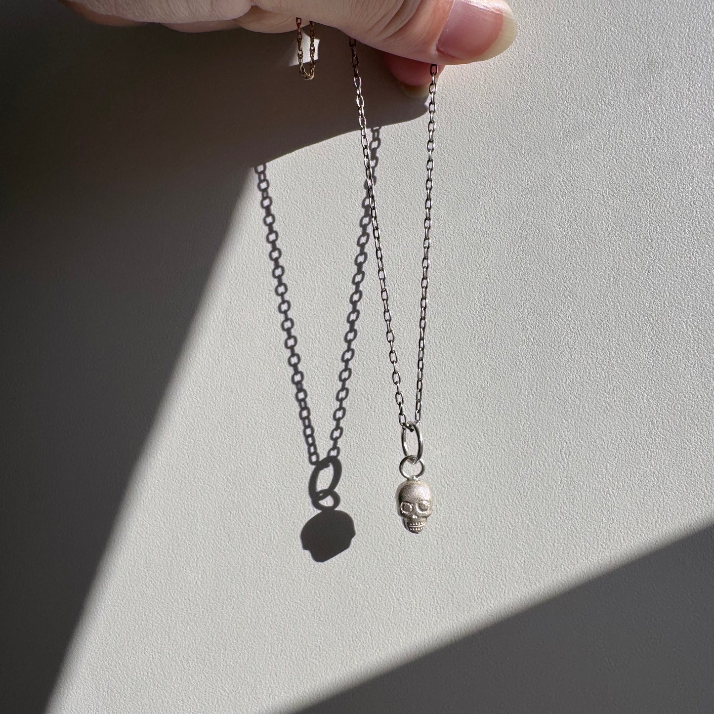 N E W // memento mori grin / sterling silver dainty skull pendant or charm