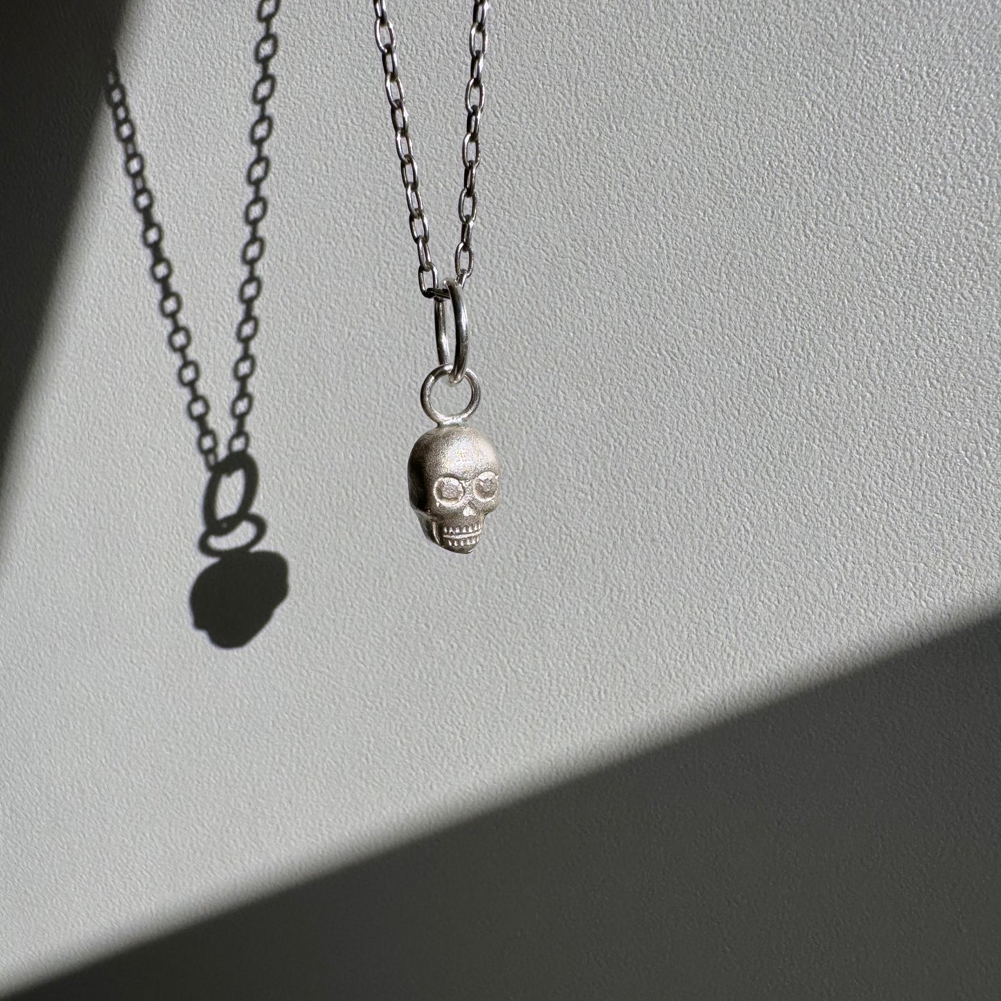 N E W // memento mori grin / sterling silver dainty skull pendant or charm