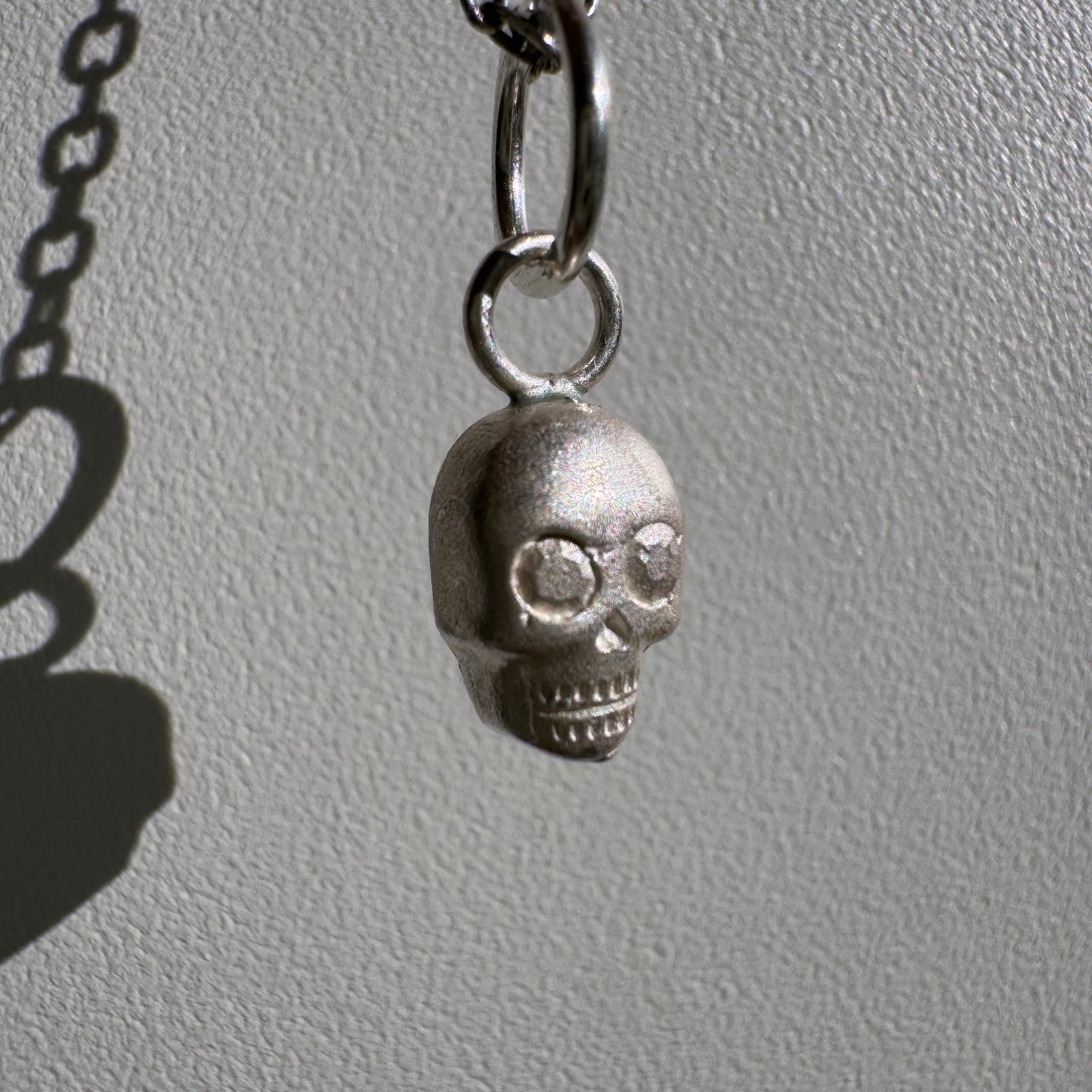 N E W // memento mori grin / sterling silver dainty skull pendant or charm