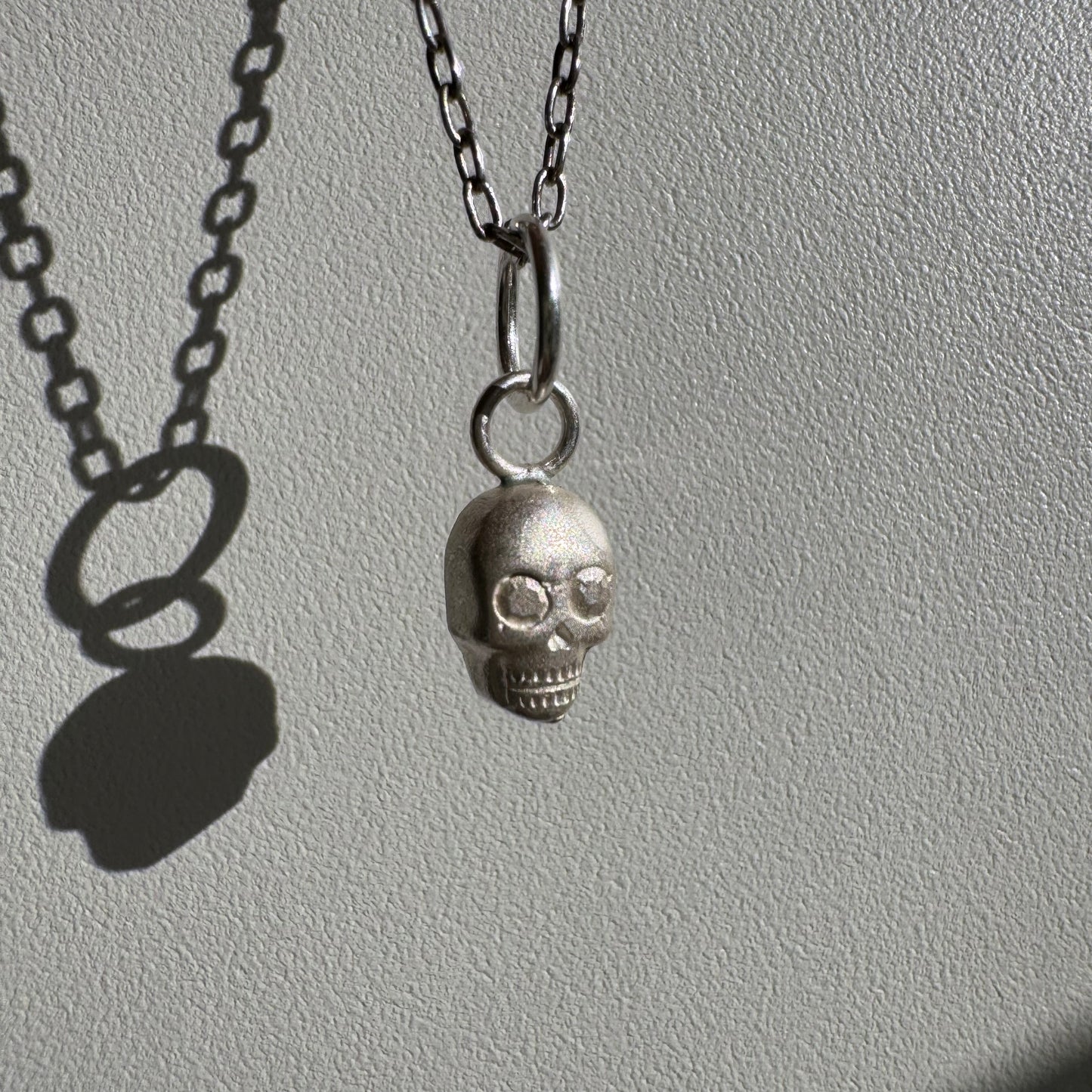 N E W // memento mori grin / sterling silver dainty skull pendant or charm
