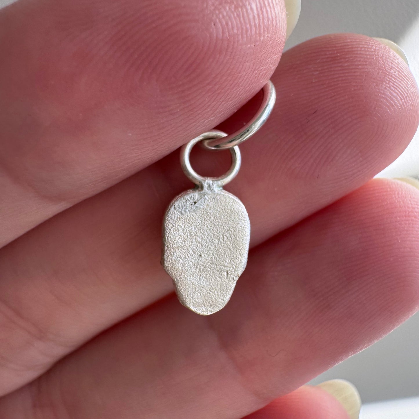 N E W // memento mori grin / sterling silver dainty skull pendant or charm