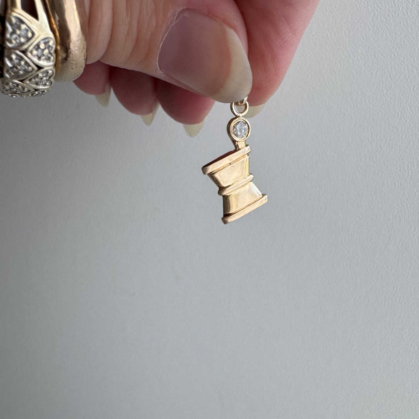 reimagined V I N T A G E // the medicine you need / 14k and diamond apothecary jar pendant