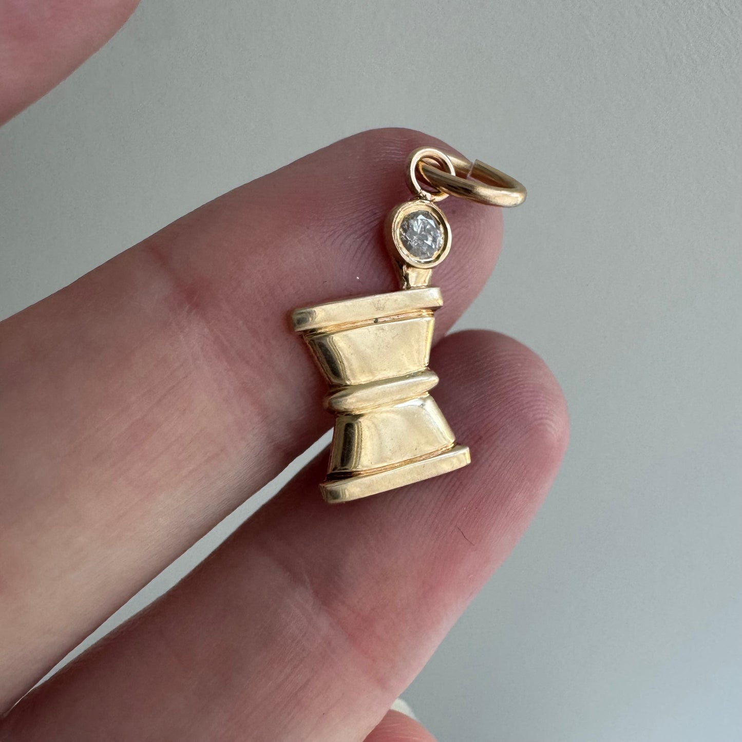 reimagined V I N T A G E // the medicine you need / 14k and diamond apothecary jar pendant