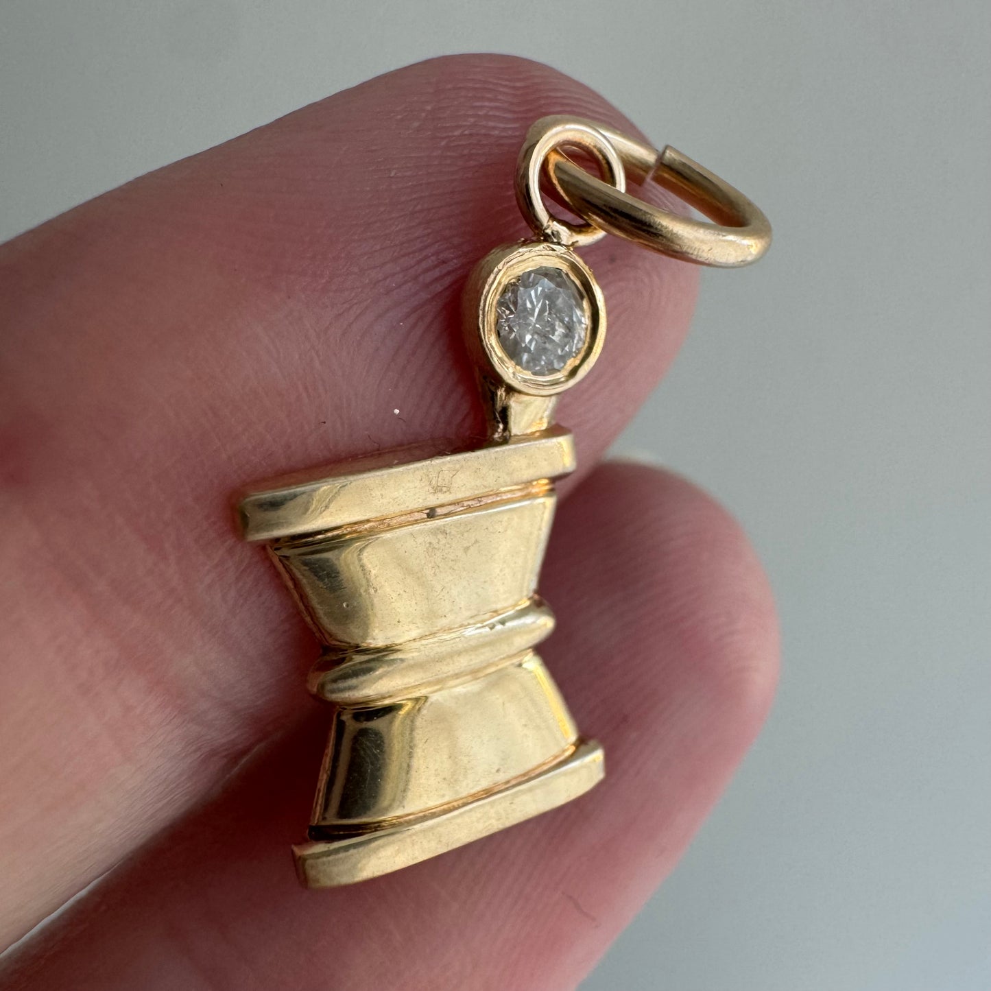 reimagined V I N T A G E // the medicine you need / 14k and diamond apothecary jar pendant