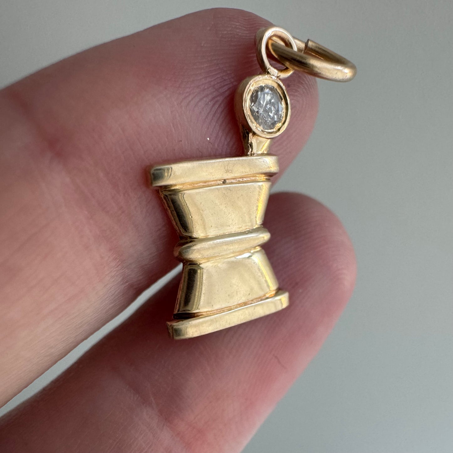 reimagined V I N T A G E // the medicine you need / 14k and diamond apothecary jar pendant